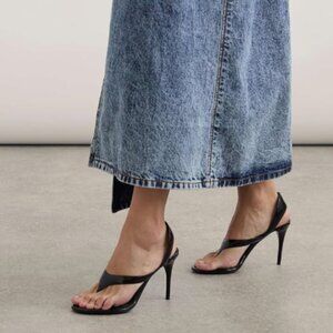 FOWT Women Chic Stiletto High Heel Slingback Thong Sandals Open Split Toe Shoes